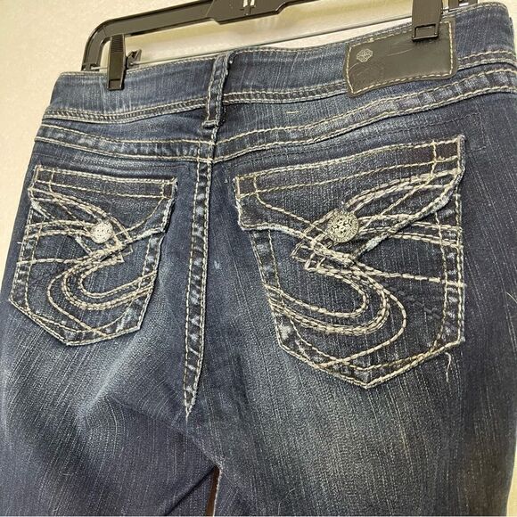 Silver Suki Surplus Button Flap Bootcut Jeans 29 - Picture 5 of 6